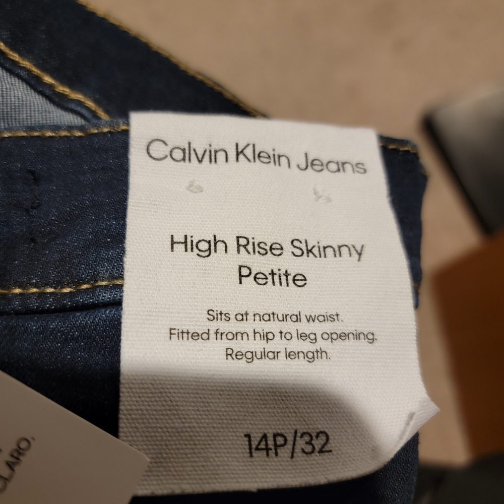Calvin Klein Jeans High Rise Skinny Petite 14P/32 NWT - Picture 4 of 6